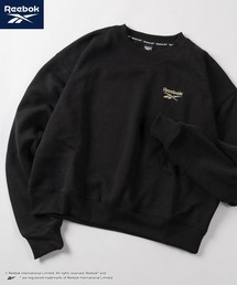 【77】【Reebok/リーボック】クロップド丈 プルオーバー スウェット/トレーナー/ショート丈/短丈/裏起毛/韓国ストリート/スタイルアップ/Y2K/レディース