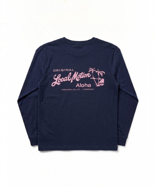 LOCALMOTION HAWAII(ローカルモーション ハワイ)の「アロハタグ 長袖Tシャツ(Tシャツ/カットソー・メンズ・ミント/ホワイト/ネイビー・SMALL/X-LARGE/LARGE/MEDIUM)」の3枚目の写真