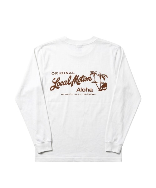 LOCALMOTION HAWAII(ローカルモーション ハワイ)の「アロハタグ 長袖Tシャツ(Tシャツ/カットソー・メンズ・ミント/ホワイト/ネイビー・SMALL/X-LARGE/LARGE/MEDIUM)」の2枚目の写真