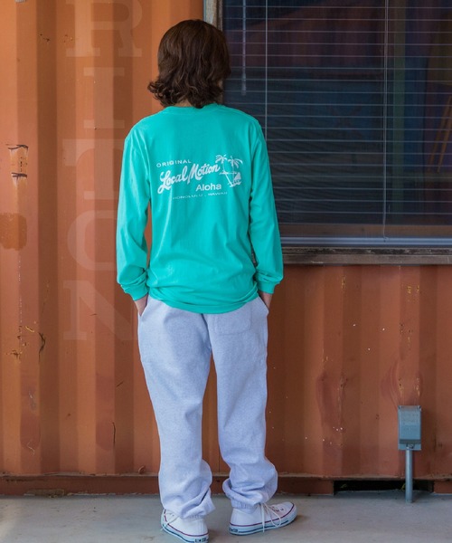 LOCALMOTION HAWAII(ローカルモーション ハワイ)の「アロハタグ 長袖Tシャツ(Tシャツ/カットソー・メンズ・ミント/ホワイト/ネイビー・SMALL/X-LARGE/LARGE/MEDIUM)」の7枚目の写真