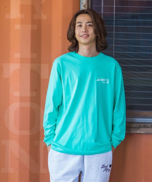 LOCALMOTION HAWAII(ローカルモーション ハワイ)の「アロハタグ 長袖Tシャツ(Tシャツ/カットソー・メンズ・ミント/ホワイト/ネイビー・SMALL/X-LARGE/LARGE/MEDIUM)」の8枚目の写真