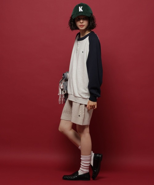 POLO BCS(ポロ ビーシーエス)の「【POLO British Country Spirit】ラグランヘンリープルオーバー(スウェット・レディース・ブラウン/ライトブルー/グレー/チャコール・MEDIUM/LARGE)」の6枚目の写真