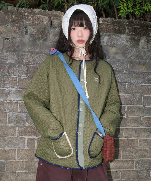 RuNaKi'Hu'(ルナキフ)の「WXJ051 キルティングジャケット (KHAKI)(ダウンジャケット/コート・レディース・その他・F)」の1枚目の写真