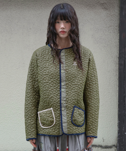 RuNaKi'Hu'(ルナキフ)の「WXJ051 キルティングジャケット (KHAKI)(ダウンジャケット/コート・レディース・その他・F)」の3枚目の写真