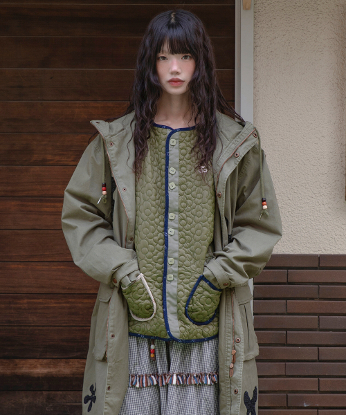 RuNaKi'Hu'(ルナキフ)の「WXJ051 キルティングジャケット (KHAKI)(ダウンジャケット/コート・レディース・その他・F)」の4枚目の写真
