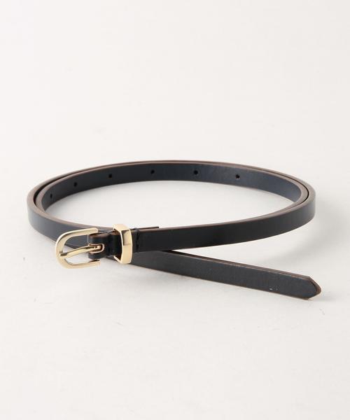 Another Edition（アナザーエディション）の「カラー細ベルト/AEBC カラーホソBELT◆（ベルト・レディース・オフホワイト/ベージュ/オレンジ/ネイビー・FREE）」の3枚目の写真