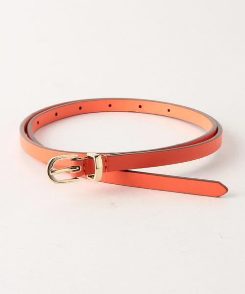 Another Edition（アナザーエディション）の「カラー細ベルト/AEBC カラーホソBELT◆（ベルト・レディース・オフホワイト/ベージュ/オレンジ/ネイビー・FREE）」の4枚目の写真