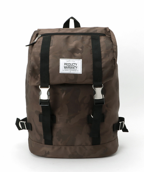 PRODUCTY WARRANTY（プロダクティワランティ）の「【PRODUCTY WARRANTY/ プロダクティワランティ】ダブルバックル バックパック カモフラージュ（バックパック/リュック・メンズ・グリーン/ブラック/ネイビー/ブラウン/ブラック系その他2・FREE）」の3枚目の写真