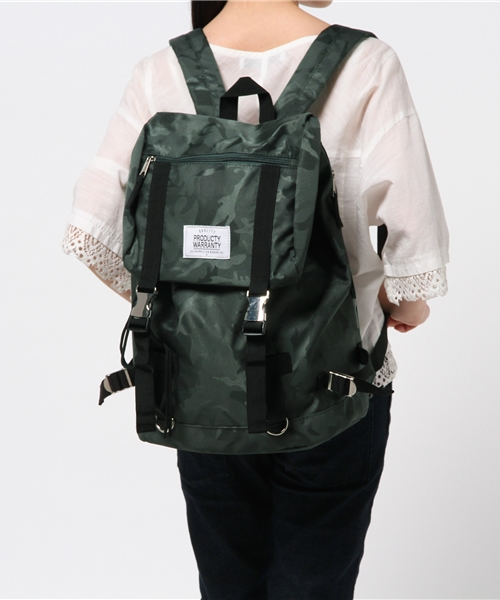 PRODUCTY WARRANTY（プロダクティワランティ）の「【PRODUCTY WARRANTY/ プロダクティワランティ】ダブルバックル バックパック カモフラージュ（バックパック/リュック・メンズ・グリーン/ブラック/ネイビー/ブラウン/ブラック系その他2・FREE）」の9枚目の写真