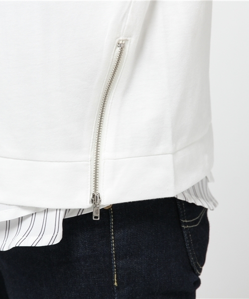 VENCEEXCHANGE（ヴァンスエクスチェンジ）の「裾ZIPT×タンクレイヤードプルオーバー       （Tシャツ/カットソー・レディース・ブラック/グレー/ホワイト・MEDIUM）」の9枚目の写真