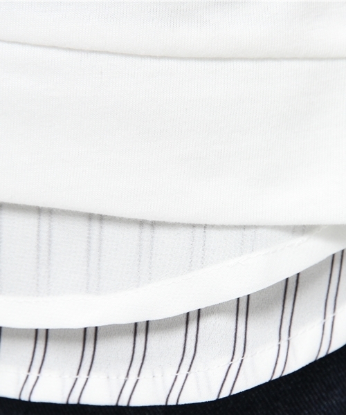 VENCEEXCHANGE（ヴァンスエクスチェンジ）の「裾ZIPT×タンクレイヤードプルオーバー       （Tシャツ/カットソー・レディース・ブラック/グレー/ホワイト・MEDIUM）」の11枚目の写真