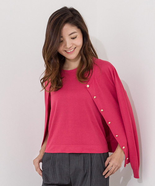 NATURAL BEAUTY BASIC（ナチュラルビューティーベーシック）の「【AneCan 5月号掲載】UV CUT ノースリーブニット（ニット/セーター・レディース・ブラック/カーキ/ホワイト系その他/ピンク・MEDIUM）」の16枚目の写真