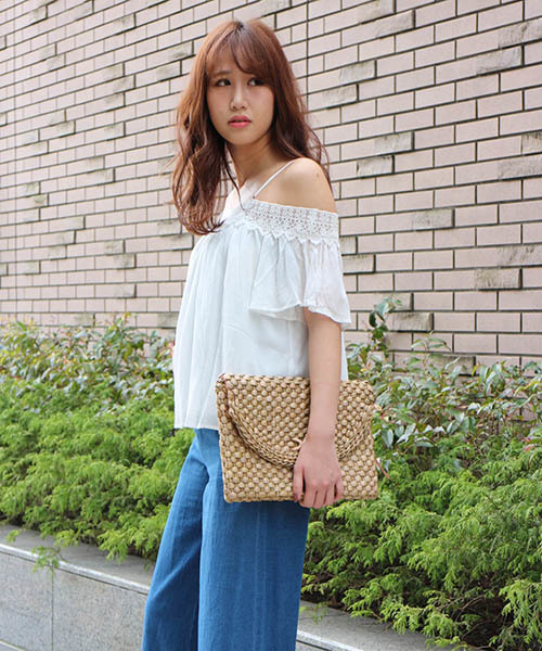 FREE'S MART（フリーズマート）の「オフショルダーブラウス（シャツ/ブラウス・レディース・ブルー/ホワイト/ピンク・FREE）」の11枚目の写真