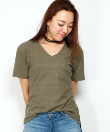 VENCEEXCHANGE | オルテガ柄Vネック半袖T(Tシャツ/カットソー)