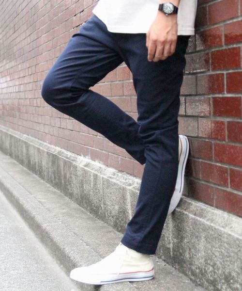 coen(コーエン)の「ストレッチスリムテーパードチノパンツ(チノパンツ・メンズ・ネイビー/ホワイト/オリーブ/ベージュ/ブラック/その他1・MEDIUM/LARGE/X-LARGE/X-SMALL/SMALL)」の19枚目の写真