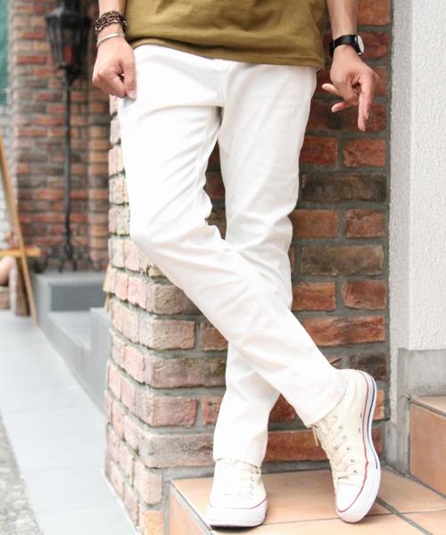 coen(コーエン)の「ストレッチスリムテーパードチノパンツ(チノパンツ・メンズ・ネイビー/ホワイト/オリーブ/ベージュ/ブラック/その他1・MEDIUM/LARGE/X-LARGE/X-SMALL/SMALL)」の1枚目の写真