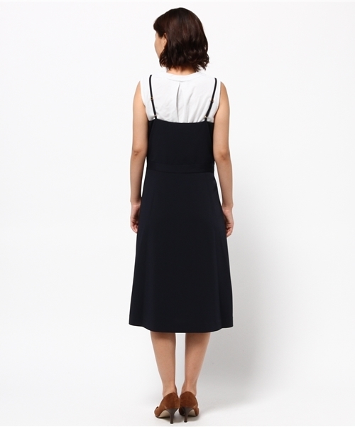 31 Sons de mode（トランテアン　ソン　ドゥ　モード）の「フレアキャミワンピース（ワンピース・レディース・ネイビー/カーキ・36/38）」の5枚目の写真