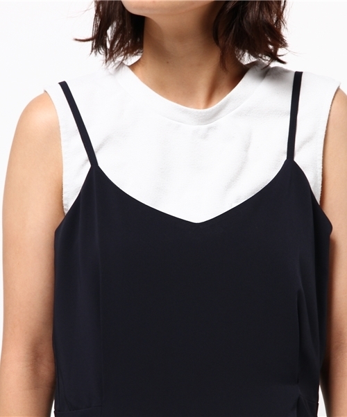 31 Sons de mode（トランテアン　ソン　ドゥ　モード）の「フレアキャミワンピース（ワンピース・レディース・ネイビー/カーキ・36/38）」の6枚目の写真