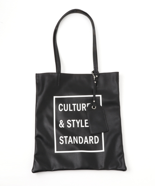 WEGO（ウィゴー）の「WEGO/ボックスロゴフェイクレザートートバッグ（トートバッグ・メンズ・ホワイト/ブラック/ネイビー・FREE）」の13枚目の写真