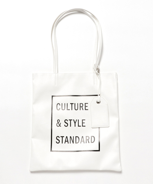 WEGO（ウィゴー）の「WEGO/ボックスロゴフェイクレザートートバッグ（トートバッグ・メンズ・ホワイト/ブラック/ネイビー・FREE）」の14枚目の写真