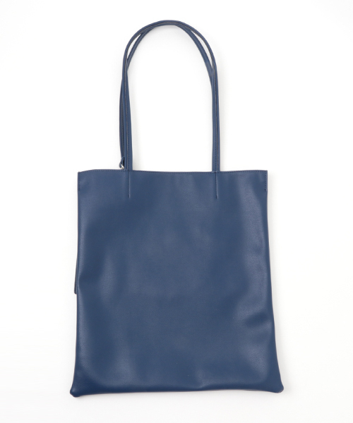 WEGO（ウィゴー）の「WEGO/ボックスロゴフェイクレザートートバッグ（トートバッグ・メンズ・ホワイト/ブラック/ネイビー・FREE）」の6枚目の写真