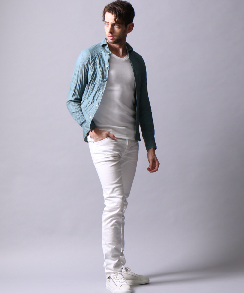 5351 POUR LES HOMMES（ゴーサンゴーイチプールオム）の「ロータスデニム（デニムパンツ・メンズ・ホワイト・48/44/46）」の16枚目の写真
