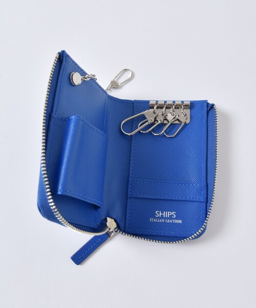 SHIPS（シップス）の「SHIPS:【SAFFIANO LEATHER】 イタリアンレザー キーケース（キーケース/キーアクセサリー・メンズ・ブルー/ベージュ/ネイビー/ブラック/ホワイト/レッド/ブラウン/イエロー/インディゴブルー/グリーン/コバルトブルー/ライトブルー/ダークグリーン・ONE SIZE）」の9枚目の写真