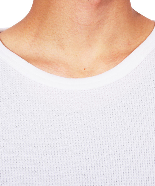 ８(eight)（エイト）の「ロング丈 7分袖Tシャツ ワッフル生地 サーマル カットソー （Tシャツ/カットソー・メンズ・ホワイト/ブラック/グレー/ネイビー・X-LARGE/LARGE/MEDIUM/SMALL）」の22枚目の写真