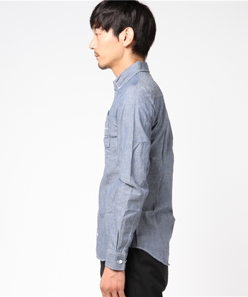 SABLE CLUTCH（セーブルクラッチ）の「SELVAGE CHAMBRAY 2WAY POCKET SHIRTS（シャツ/ブラウス・メンズ・ブルー・MEDIUM/SMALL/LARGE）」の2枚目の写真