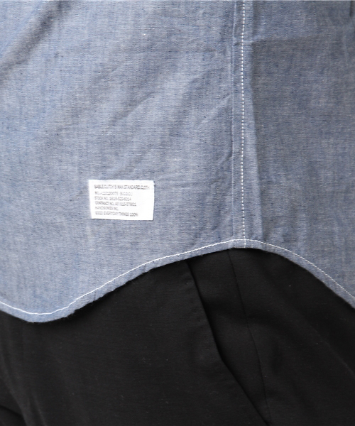 SABLE CLUTCH（セーブルクラッチ）の「SELVAGE CHAMBRAY 2WAY POCKET SHIRTS（シャツ/ブラウス・メンズ・ブルー・MEDIUM/SMALL/LARGE）」の7枚目の写真