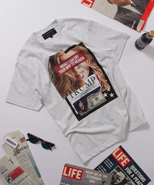 LIBERTY CITY（リバティシティ）の「【LIBERTY CITY/リバティーシティ】 [MONEY CAN BUY YOUR WAY TO HEAVEN] Tシャツ（Tシャツ/カットソー・メンズ・ホワイト/ライトグレー・LARGE/MEDIUM/SMALL）」の9枚目の写真