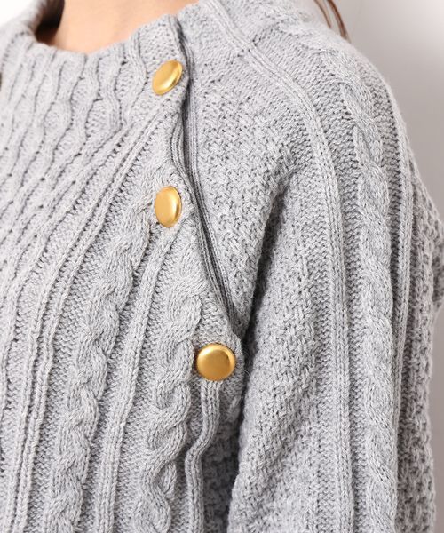 VIS（ビス）の「【WEB限定カラー】ボタン付きボトルネックプルオーバー（ニット/セーター・レディース・ホワイト/ライトグレー/ネイビー/ブルー系その他4・FREE）」の10枚目の写真