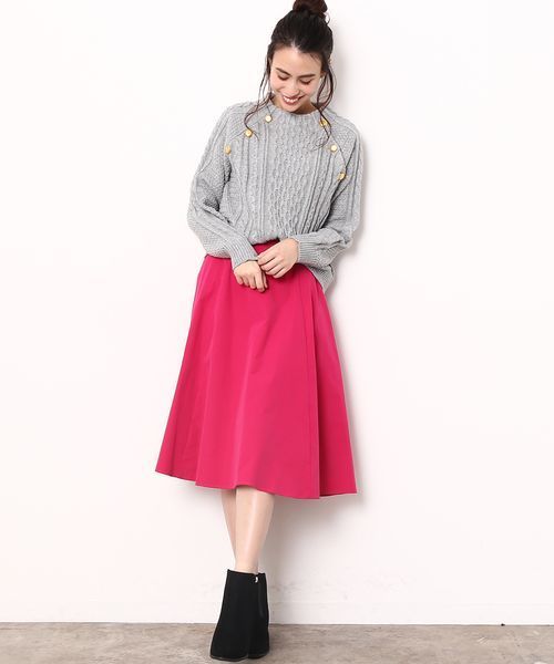 VIS（ビス）の「【WEB限定カラー】ボタン付きボトルネックプルオーバー（ニット/セーター・レディース・ホワイト/ライトグレー/ネイビー/ブルー系その他4・FREE）」の11枚目の写真