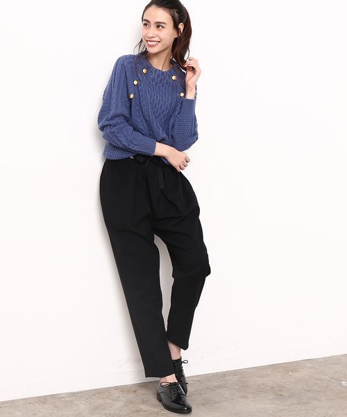 VIS（ビス）の「【WEB限定カラー】ボタン付きボトルネックプルオーバー（ニット/セーター・レディース・ホワイト/ライトグレー/ネイビー/ブルー系その他4・FREE）」の17枚目の写真