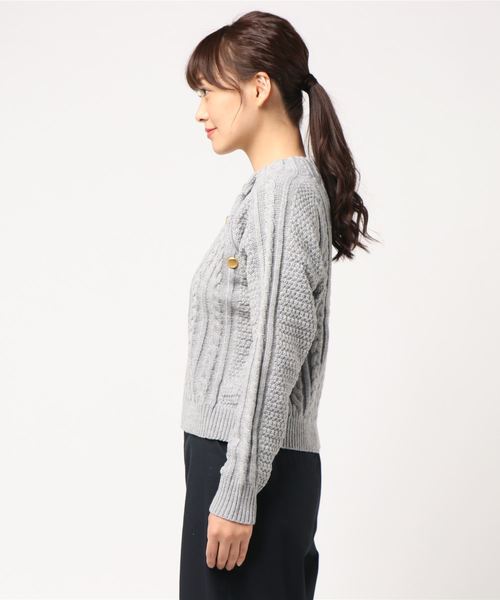 VIS（ビス）の「【WEB限定カラー】ボタン付きボトルネックプルオーバー（ニット/セーター・レディース・ホワイト/ライトグレー/ネイビー/ブルー系その他4・FREE）」の18枚目の写真