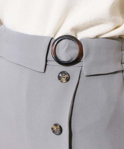 natural couture（ナチュラルクチュール）の「フロントボタンタイトSK（スカート・レディース・ブラック/カーキ/ピンクベージュ/サックスブルー・FREE）」の8枚目の写真