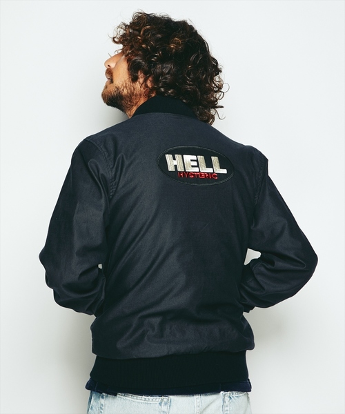 HYSTERIC GLAMOUR(ヒステリックグラマー)の「HELL HYSTERIC ワッペン スタジャン(ブルゾン・メンズ・ベージュ/ネイビー/ブラック・LARGE/MEDIUM/SMALL)」の10枚目の写真