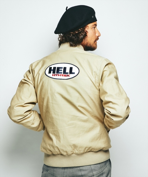 HYSTERIC GLAMOUR(ヒステリックグラマー)の「HELL HYSTERIC ワッペン スタジャン(ブルゾン・メンズ・ベージュ/ネイビー/ブラック・LARGE/MEDIUM/SMALL)」の12枚目の写真