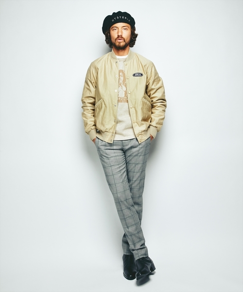 HYSTERIC GLAMOUR(ヒステリックグラマー)の「HELL HYSTERIC ワッペン スタジャン(ブルゾン・メンズ・ベージュ/ネイビー/ブラック・LARGE/MEDIUM/SMALL)」の13枚目の写真
