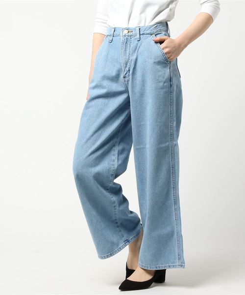 le.coeur blanc（ルクールブラン）の「Wranglerバギーデニムパンツ（デニムパンツ・レディース・サックスブルー/ブルー・38/36）」の5枚目の写真