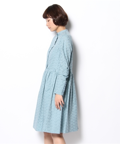 BEAMS BOY（ビームスボーイ）の「○O.ｶｯﾄﾜｰｸNurDrsLS（ワンピース・レディース・ホワイト/ブルー・ONE SIZE）」の4枚目の写真