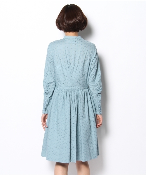 BEAMS BOY（ビームスボーイ）の「○O.ｶｯﾄﾜｰｸNurDrsLS（ワンピース・レディース・ホワイト/ブルー・ONE SIZE）」の5枚目の写真