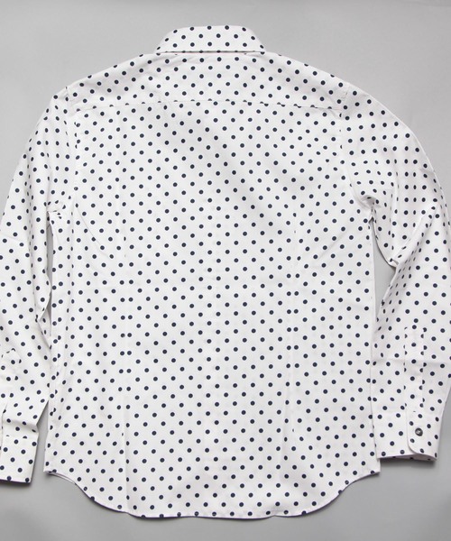 garsonwave（ギャルソンウェーブ）の「日本製ブロード水玉ボタンダウンシャツ(GW)（シャツ/ブラウス・メンズ・ネイビー/ブルー系その他/ホワイト/ホワイト系その他/ブラック系その他/ブラック・M/L/LL）」の7枚目の写真
