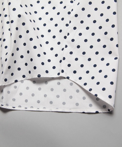 garsonwave（ギャルソンウェーブ）の「日本製ブロード水玉ボタンダウンシャツ(GW)（シャツ/ブラウス・メンズ・ネイビー/ブルー系その他/ホワイト/ホワイト系その他/ブラック系その他/ブラック・M/L/LL）」の12枚目の写真