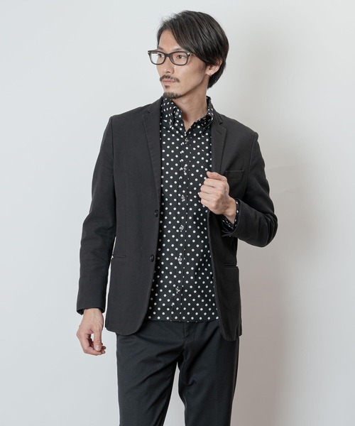 garsonwave（ギャルソンウェーブ）の「日本製ブロード水玉ボタンダウンシャツ(GW)（シャツ/ブラウス・メンズ・ネイビー/ブルー系その他/ホワイト/ホワイト系その他/ブラック系その他/ブラック・M/L/LL）」の21枚目の写真