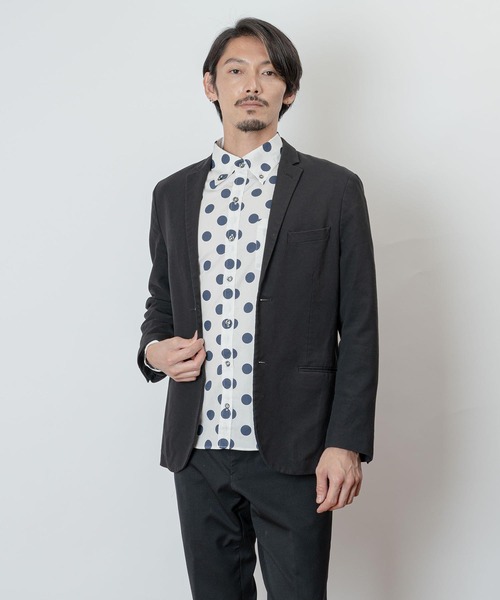 garsonwave（ギャルソンウェーブ）の「日本製ブロード水玉ボタンダウンシャツ(GW)（シャツ/ブラウス・メンズ・ネイビー/ブルー系その他/ホワイト/ホワイト系その他/ブラック系その他/ブラック・M/L/LL）」の16枚目の写真