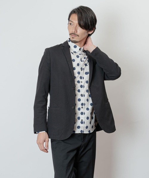 garsonwave（ギャルソンウェーブ）の「日本製ブロード水玉ボタンダウンシャツ(GW)（シャツ/ブラウス・メンズ・ネイビー/ブルー系その他/ホワイト/ホワイト系その他/ブラック系その他/ブラック・M/L/LL）」の17枚目の写真