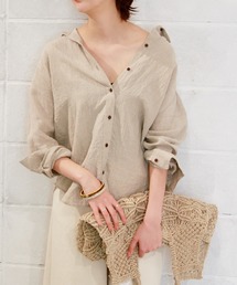 plage | Natural dyed リネンシャツ◆(シャツ/ブラウス)