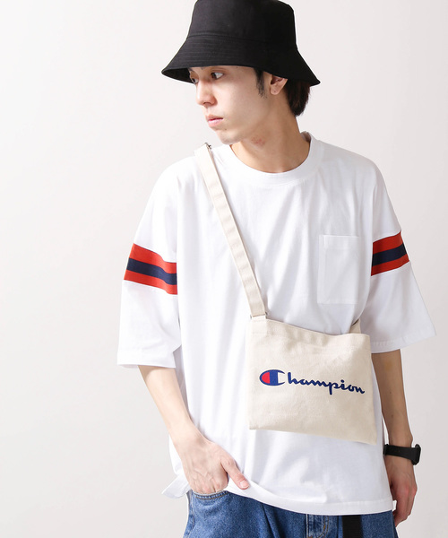 Champion(チャンピオン)の「∴WEGO/Champion別注サコッシュ(ショルダーバッグ・メンズ・ホワイト/ブラック/レッド/ピンク/グリーン/マスタード・FREE)」の12枚目の写真