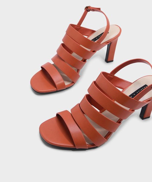 CHARLES & KEITH(チャールズ & キース)の「マルチストラップスリングバックサンダル / MULTI STRAP SLINGBACK SANDALS(サンダル・レディース・オレンジ/ライトグレー・23cm/24.5cm/23.5cm/25cm)」の12枚目の写真